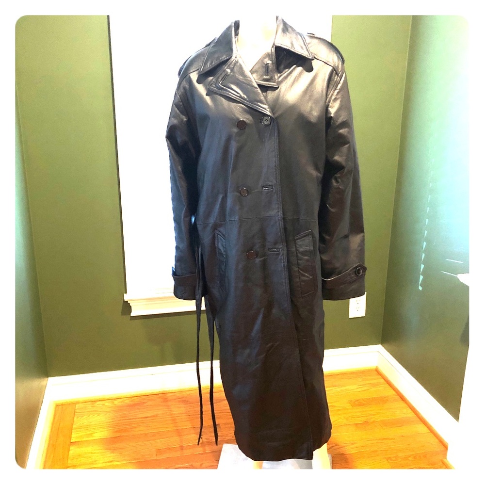 Niko Men’s Genuine Leather Trench M